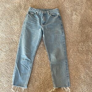 Topshop Blue Straight Leg Jeans Timeless Style